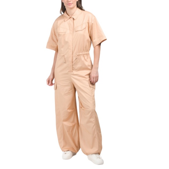 Zara Pants - New! Zara Cotton Jumpsuit in Color Mango